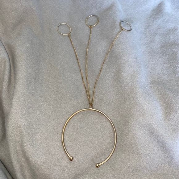 Gold chain ring bracelet - Picture 3 of 4